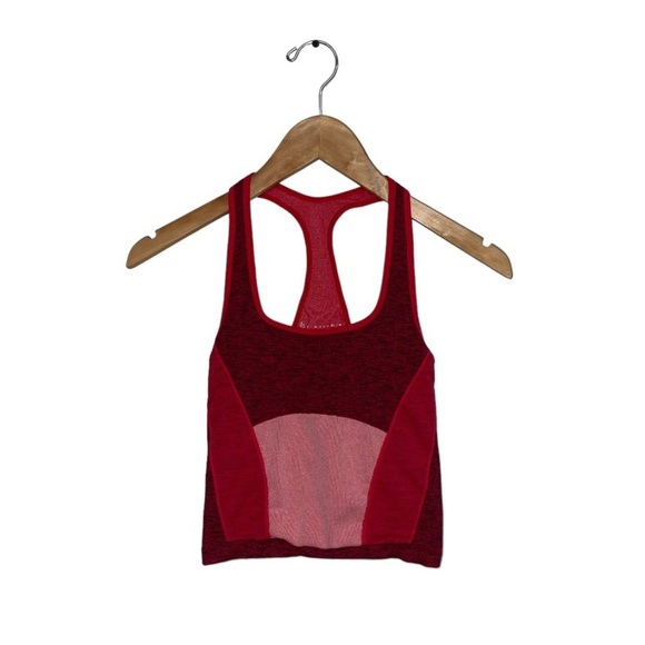 FP Movement by Free People Crop Tank Top Size XS/S Red Pink Activewear Stretch - Picture 1 of 5